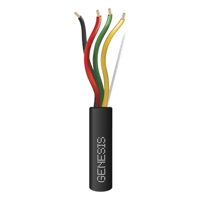Carrete de Cable / 4 x 14 AWG / Direct Burial / 305 m (1000 pies) / Negro / Intemperie / Detección de Incendio y Evacuación | SIERRA STORE