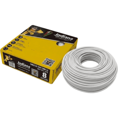 Cable Eléctrico THW-LS / 8 AWG / 19 Hilos / 90°C / 100 m (328 ft) / Blanco | SIERRA STORE