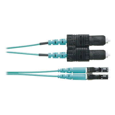 PANDUIT FX2ERLNSNSNM001 - Jumper de Fibra Óptica / Multimodo OM3 50/125 / LC-SC Dúplex / OFNR Riser / Aqua / 1 m (3.28 ft) | SIERRA STORE