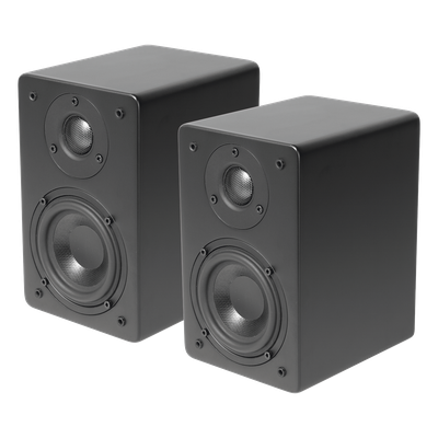 Par de Altavoces de Estantería / Woofer 4'' / Tweeter 1'' Aluminio / 40 Watts / 8 Ohms / 85-20k Hz / Negro Mate | SIERRA STORE