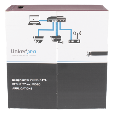 LINKEDPRO BY EPCOM PRO-CAT-5-EXT-LITE-DJ - Bobina de Cable UTP / Cat5e / 305 m (1000 ft) / Doble Forro / Exterior / CMX / 24 AWG / | SIERRA STORE
