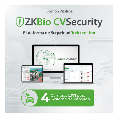Licencia de Software / 4 Carriles de Estacionamiento / Reconocimiento de Placas LPR / Control de Acceso Vehicular | SIERRA STORE