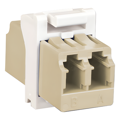 SIEMON MX-F1-LC-02C - Módulo Acoplador de Fibra Óptica / LC Duplex / 2 Fibras / Monomodo y Multimodo / Diseño Plano / Color Blanco | SIERRA STORE
