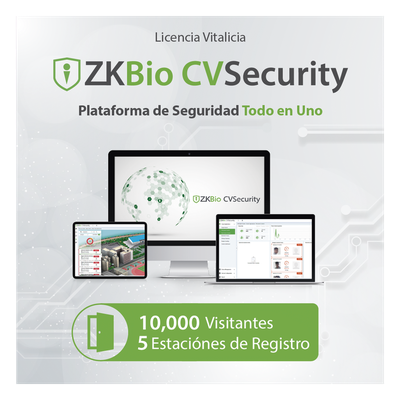 Licencia de Software / Gestión de 10,000 Visitantes / 5 Estaciones de Registro / Compatible PDS-3000 | SIERRA STORE