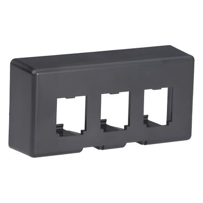 PANDUIT CFFPE3BL - Placa de Mobiliario Modular / 3 Puertos Mini-Com / ABS de Alta Resistencia / 3.5' x 1.7' x 1.17' (88.9 x 43.18 x | SIERRA STORE