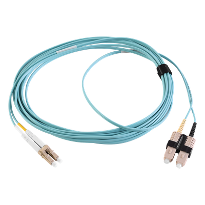 SIEMON FJ2-LCSC5L-01AQ - Jumper de Fibra Óptica Multimodo 50/125 OM3 / LC-SC Duplex / OFNR / Aqua / 1 Metro (3.28 Pies) | SIERRA STORE