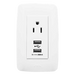 Contacto Sencillo / 15 A / 127 V CA / 2 USB 5 V CD 2 A / 11.8 x 7.8 x 3 cm / Blanco | SIERRA STORE