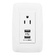 Contacto Sencillo / 15 A / 127 V CA / 2 USB 5 V CD 2 A / 11.8 x 7.8 x 3 cm / Blanco | SIERRA STORE