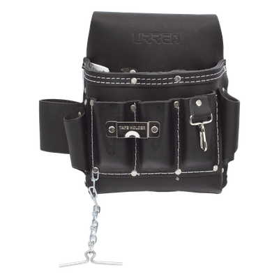 Estuche porta herramienta de piel con cinturón, con 10 bolsillos, medidas 25.4 x 25.4 cm. | SIERRA STORE