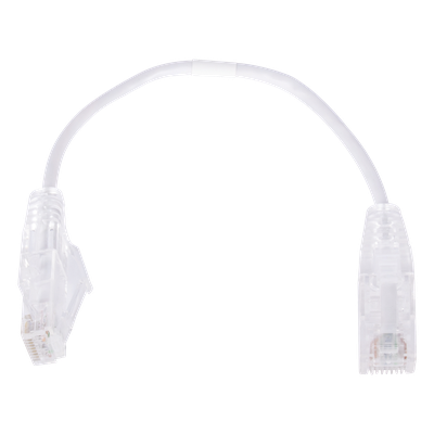 LINKEDPRO BY EPCOM LP-UT6-020-WH28 - Cable de Parcheo Slim UTP Cat6 / 20 cm (0.66 ft) / 28 AWG / Blanco / RJ45 | SIERRA STORE