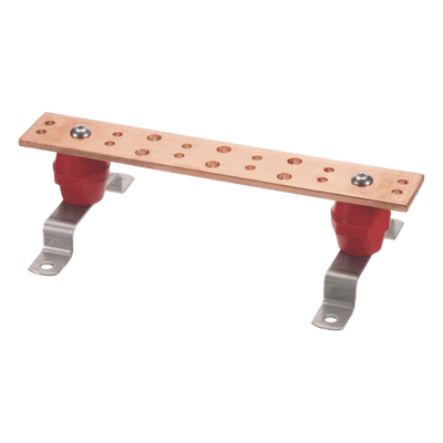 LINKEDPRO BY EPCOM LP-BUS-TMX122 - Barra Unión Telecom TMGB / 12 x 2 x 1/4 in / Cobre 100% / 6+12 Orificios / Montaje Muro Incluido / | SIERRA STORE