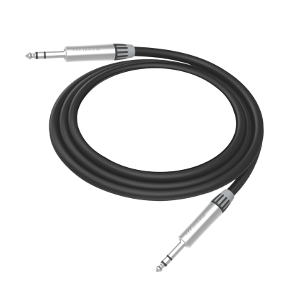 Cable de Audio / Plug 1/4 in a Plug 1/4 in Stereo / 5 m (16.4 ft) / Conectores Cromados / Blindado | SIERRA STORE