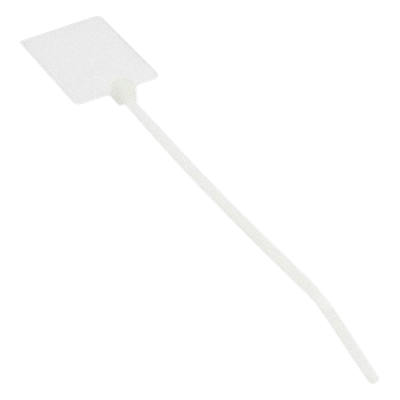 PANDUIT PLF1MA-C - Cincho de Identificación Tipo Bandera, 130 mm largo x 2.5mm ancho, Área de Marcado de 19.1 x 26.4 mm, Nylon 6.6 | SIERRA STORE