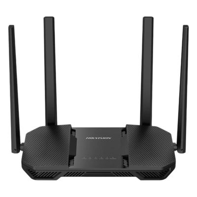HIKVISION DS-3WR12C-H - Router Inalámbrico WISP / Hasta 1200 Mbps / Doble Banda AC 2.4 y 5 GHz / 4 Puertos 10/100 Mbps / 4 Antenas 5 | SIERRA STORE