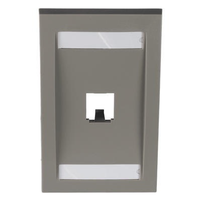 PANDUIT CFPE1IGY - Placa de Pared Vertical / 1 Puerto Mini-Com / 69.8 x 114.3 mm / 2.75 x 4.5 pulg. / Color Gris / Perfil Elevado | SIERRA STORE