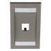 PANDUIT CFPE1IGY - Placa de Pared Vertical / 1 Puerto Mini-Com / 69.8 x 114.3 mm / 2.75 x 4.5 pulg. / Color Gris / Perfil Elevado | SIERRA STORE
