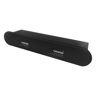 Cargador USB Empotrable / 2 Puertos 5V 2A / Cable 1.5 m / 100-240V / 60°C / Negro | SIERRA STORE