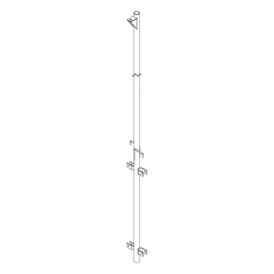 Pluma de Aluminio / Ced.40 / 4 m (13.1 ft) / Diámetro 1-1/2" / Con Polea de Elevación | SIERRA STORE