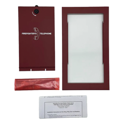 Puerta con cerradura / montaje en superficie / 38.56 x 21.75 cm / esmalte rojo horneado / para auricular AFAWS-TELC | SIERRA STORE
