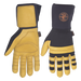 Guantes de Trabajo para Liniero / Cuero Blando / Nudillos Acolchados Doble Fila / Neopreno 4'' (102 mm) / Talla Grande | SIERRA STORE