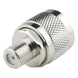 Adaptador Coaxial RF / N Macho a F Hembra / Montaje en Línea / Bronce Niquelado / Contacto Oro / Teflón / -20℃ a 80℃ | SIERRA STORE