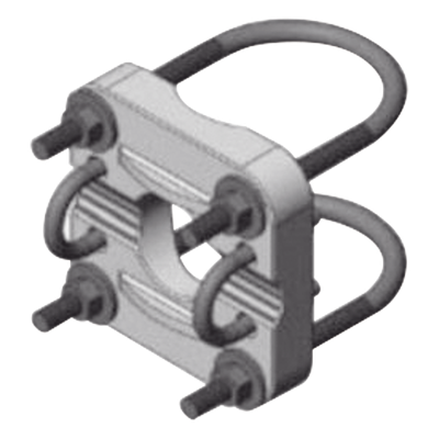 Montaje para antenas direccionales / Doble abrazadera / Mástil 0.5' a 0.84' OD / Antena 1.25' a 2.4' OD / 4' de longitud / 2 lbs | SIERRA STORE
