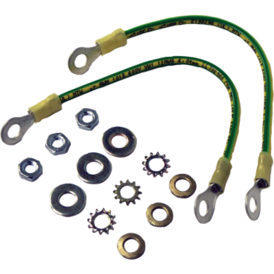 Kit de Unión y Puesta a Tierra / Cobre 12 AWG / Aislado Verde-Amarillo / 600 V / Incluye Herrajes / Para Gabinetes D-BOX | SIERRA STORE