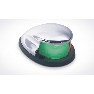 Luz de Navegación Bicolor / Montaje Horizontal / USCG 2nm / Embarcaciones Menores de 20 m (65.6 ft) / 12 VCD / Carcasa Cromada | SIERRA STORE