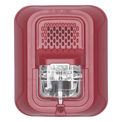 Sonorizador Tipo Chime con Lámpara Estroboscópica a 2 Hilos, Montaje en Pared, Color Rojo, con Configuración Estroboscópica | SIERRA STORE