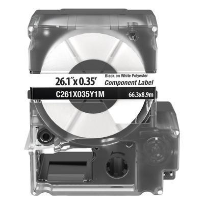 PANDUIT C261X035Y1M - Casete de Etiquetas / Poliéster No Adhesivo / 100 Etiquetas / 2.61 x 0.35 pulg. / 66.3 x 8.9 mm / Identificación | SIERRA STORE