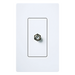 Toma de Pared Coaxial / Conector Tipo F / 75 Ohm / Estilo Designer / Blanco Brillante | SIERRA STORE