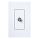 Toma de Pared Coaxial / Conector Tipo F / 75 Ohm / Estilo Designer / Blanco Brillante | SIERRA STORE