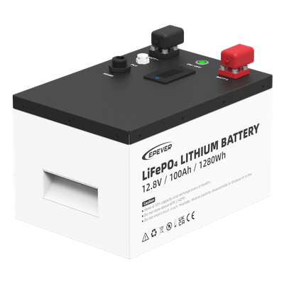 Batería LiFePO4 / 12.8 Vcc / 100 Ah / 1.28 kWh / 6000 Ciclos / IP65 / Pantalla LCD | SIERRA STORE