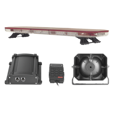 Kit de Señalización de Emergencia / Barra LED 124 Ultra Brillantes G3 / Sirena 100W / Bocina 100W 8 Ohms / 13 Patrones Programables / | SIERRA STORE