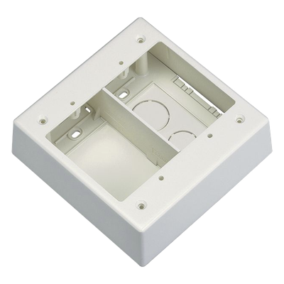 PANDUIT JBP2SIW - Caja de Pared Superficial Doble, Con Divisor, Uso Universal con Placas de Pared, Color Blanco Mate | SIERRA STORE