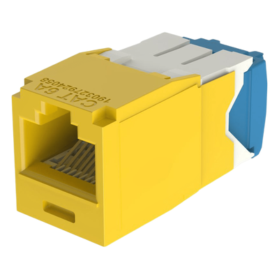 PANDUIT CJ6X88TGYL - Conector Jack RJ45 / Categoría 6A / 8P8C / Terminación TG / Mini-Com / UTP / 22-26 AWG / Color Amarillo | SIERRA STORE