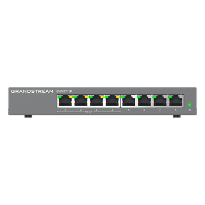 Switch Administrable Capa 2 Lite / 8 Puertos Gigabit / 4 Puertos PoE+ / 32 VLAN / QoS / GDMS Cloud / Montaje Pared y Escritorio | SIERRA STORE