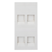 Placa Plana de Voz y Datos con Guardapolvo / 4 Puertos Keystone / Color Blanco / 108 x 52 mm / 5 mm Profundidad / Compatible Cajas | SIERRA STORE