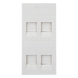 Placa Plana de Voz y Datos con Guardapolvo / 4 Puertos Keystone / Color Blanco / 108 x 52 mm / 5 mm Profundidad / Compatible Cajas | SIERRA STORE