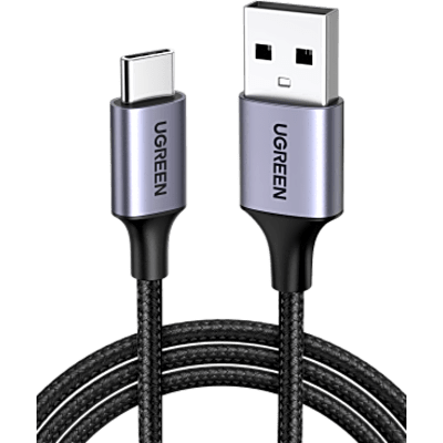Cable USB-A a USB-C / 3A / 18W / USB 2.0 480 Mbps / Nylon Trenzado / 3 m (10 ft) | SIERRA STORE