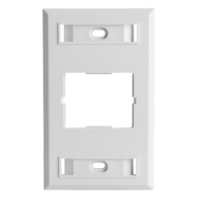 SIEMON CT2-FP-02B - Placa de Pared CT, Para un Acoplador, Color Blanco, Versión Bulk (Sin Empaque Individual) | SIERRA STORE
