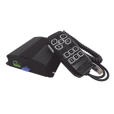 Sirena Vehicular / 100W / Multivoltaje 12~24 VCD / 22 Ciclos de Tono / 4 Salidas Auxiliares / Megafonía y Radio Integradas | SIERRA STORE