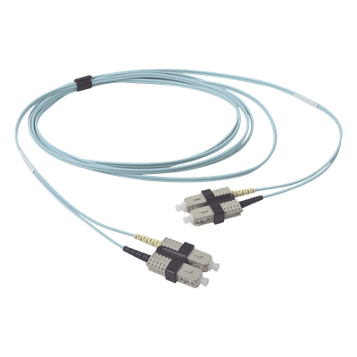 SIEMON FJ2-SCSC5L-02AQ - Jumper de Fibra Óptica / Multimodo OM3 50/125 / SC-SC Duplex / OFNR / 2 m (6.56 ft) / Aqua | SIERRA STORE