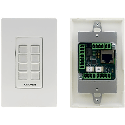 Botonera de Control 8 Botones | PoE | Puertos RS-232, RS-485, IR, Relés, GPI/O | K-NET | Programable con K-Config | Instalación en | SIERRA STORE