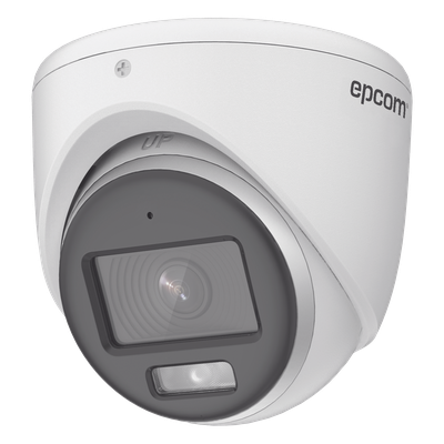 Cámara Turret TURBOHD / 3K 5 Megapixel / Color 24/7 / Luz Blanca 20 m (65.6 ft) / IP67 / Micrófono Integrado / 4 Tecnologías / Lente | SIERRA STORE