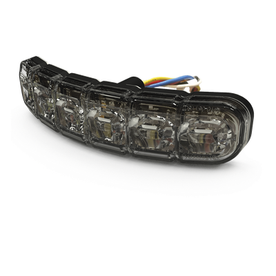 Luz de Advertencia Direccional / 12 LED Dual Color / Montaje Curvo 120° / IP69K / 12-24V / 69 Patrones | SIERRA STORE
