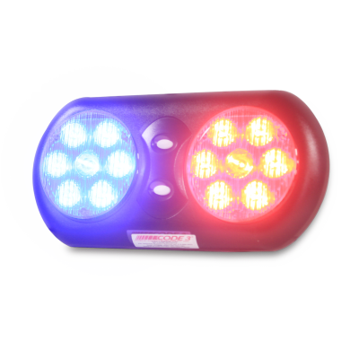 Luz LED de Advertencia / Visera Interior / 14 LED / Rojo-Azul / Velcro / 11 Pulgadas (27.9 cm) | SIERRA STORE