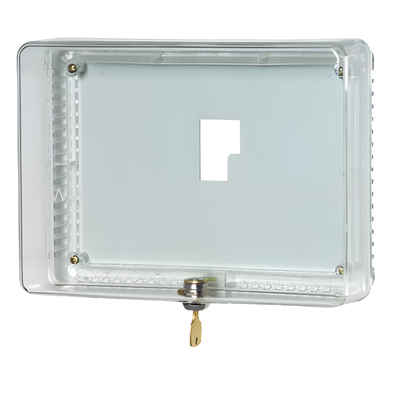 Guarda Antimanipulación para Termostato / Policarbonato Transparente / Montaje Vertical u Horizontal / Cerradura con Llave / Tamaño | SIERRA STORE