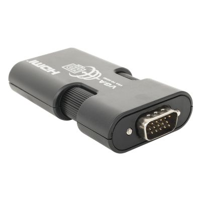 MINI Adaptador de VGA a HDMI /  Resolución 1920x1080 @ 60Hz / Jack de audio de 3.5mm / Soporta alimentacion  por Micro USB | SIERRA STORE