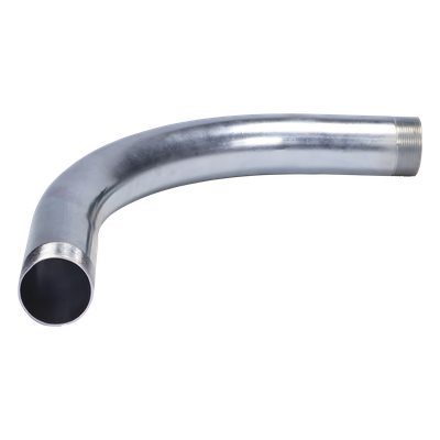 Codo 90° para Conduit / 1" (25 mm) / Pared Gruesa / Roscado NPT / Galvanizado / Etiqueta Amarilla | SIERRA STORE